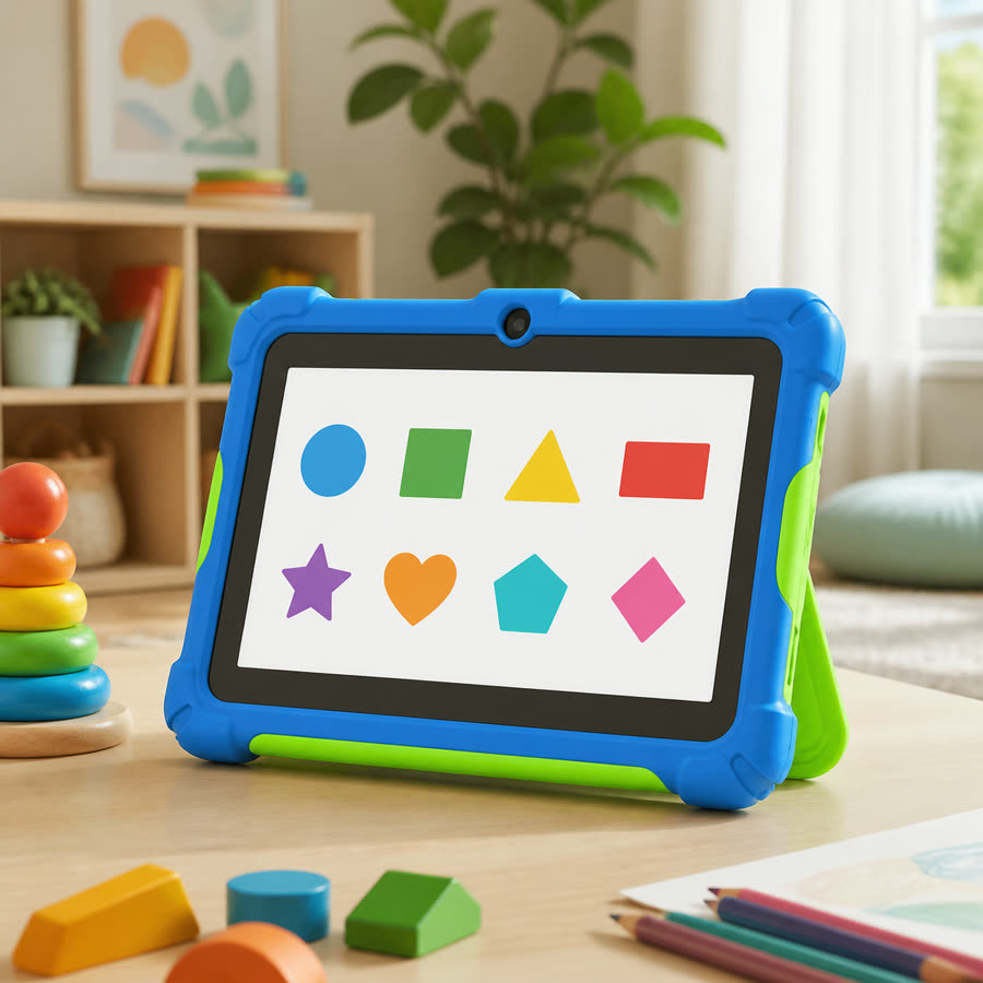 Tablet infantil com proteção